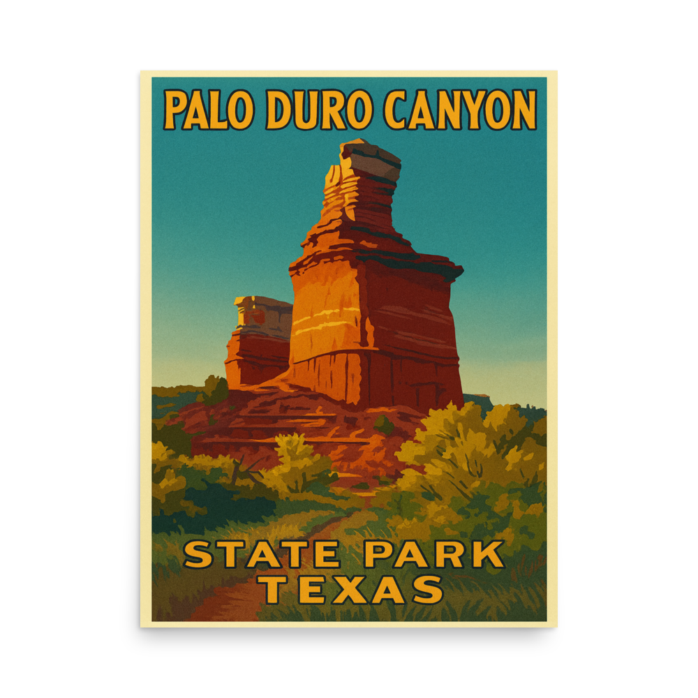 Palo Duro Canyon WPA Style Poster