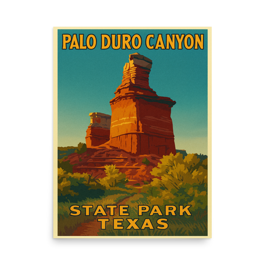 Palo Duro Canyon WPA Style Poster