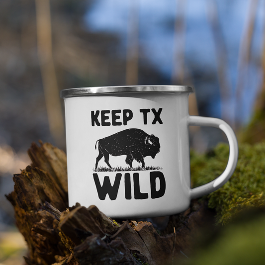 Keep Texas Wild Enamel Mug