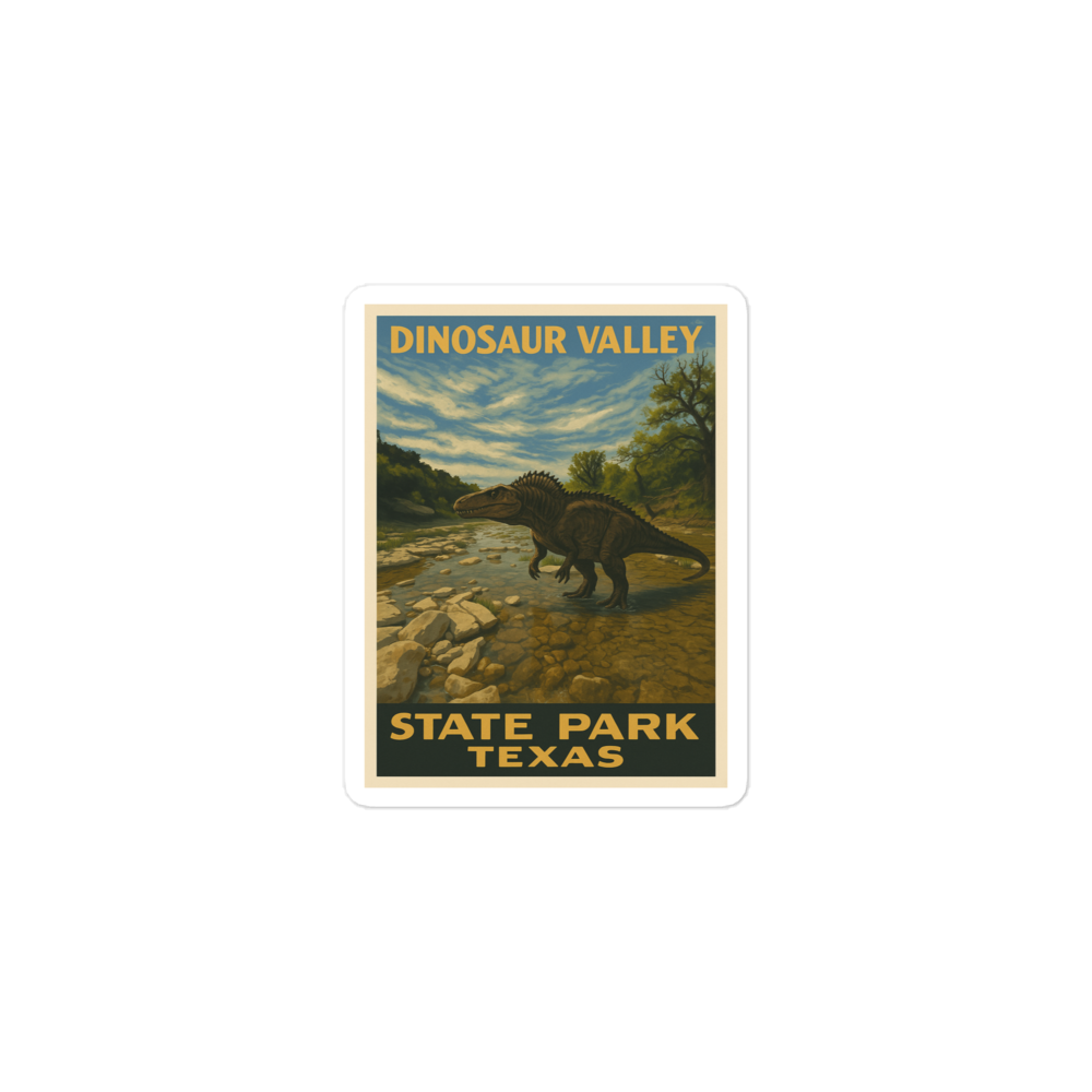 Dinosaur Valley Vintage Style Sticker