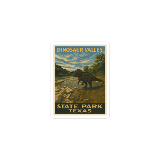 Dinosaur Valley Vintage Style Sticker