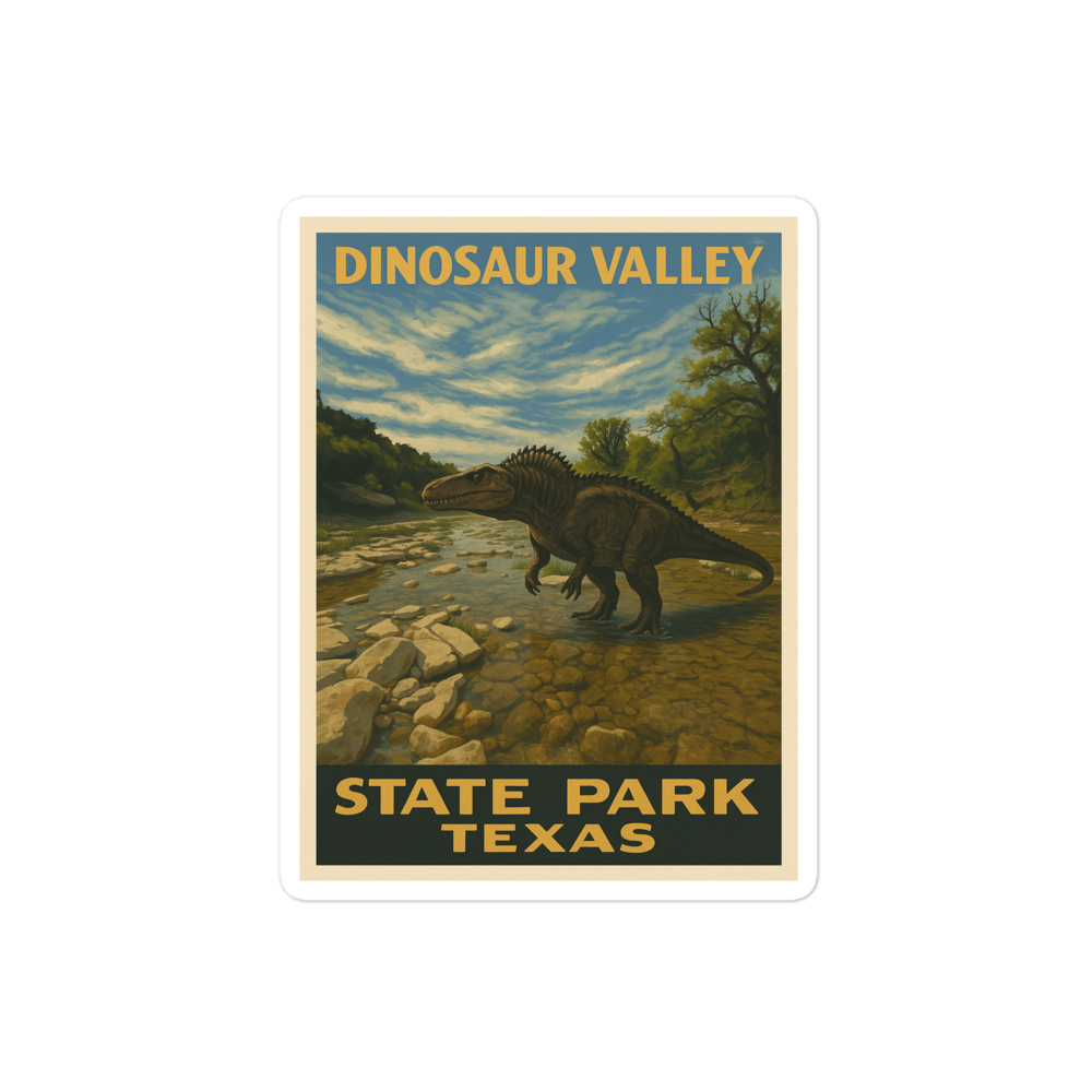 Dinosaur Valley Vintage Style Sticker