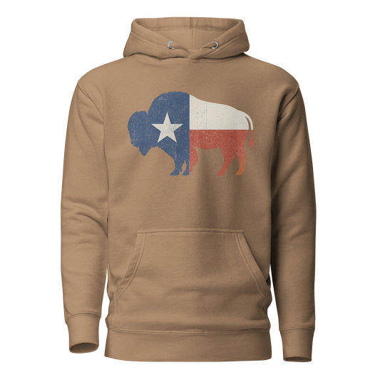 Bison Texas Flag Unisex Hoodie